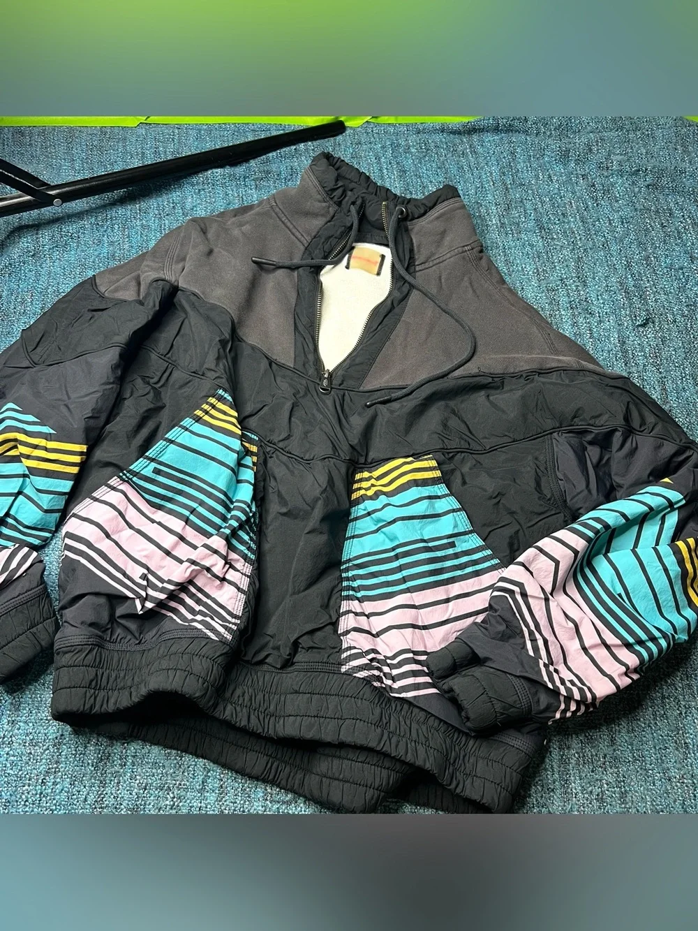 Free People Movement Walk The Line Sunset 1/4 Zip Pullover Jacket Women's XS